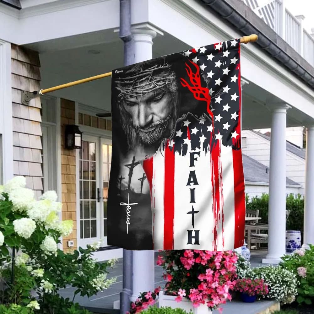 Faith Of Jesus Christ Flag - Outdoor Christian House Flag - Christian Garden Flags