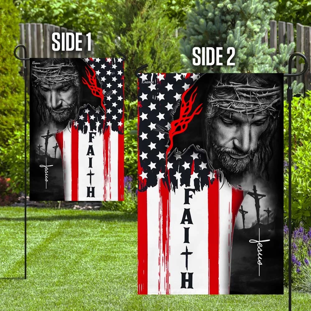 Faith Of Jesus Christ Flag - Outdoor Christian House Flag - Christian Garden Flags