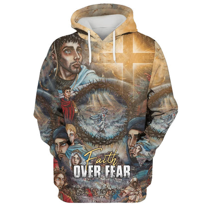 Faith Over Fear 1 Hoodie - Men & Women Christian Hoodie - 3D Printed Hoodie