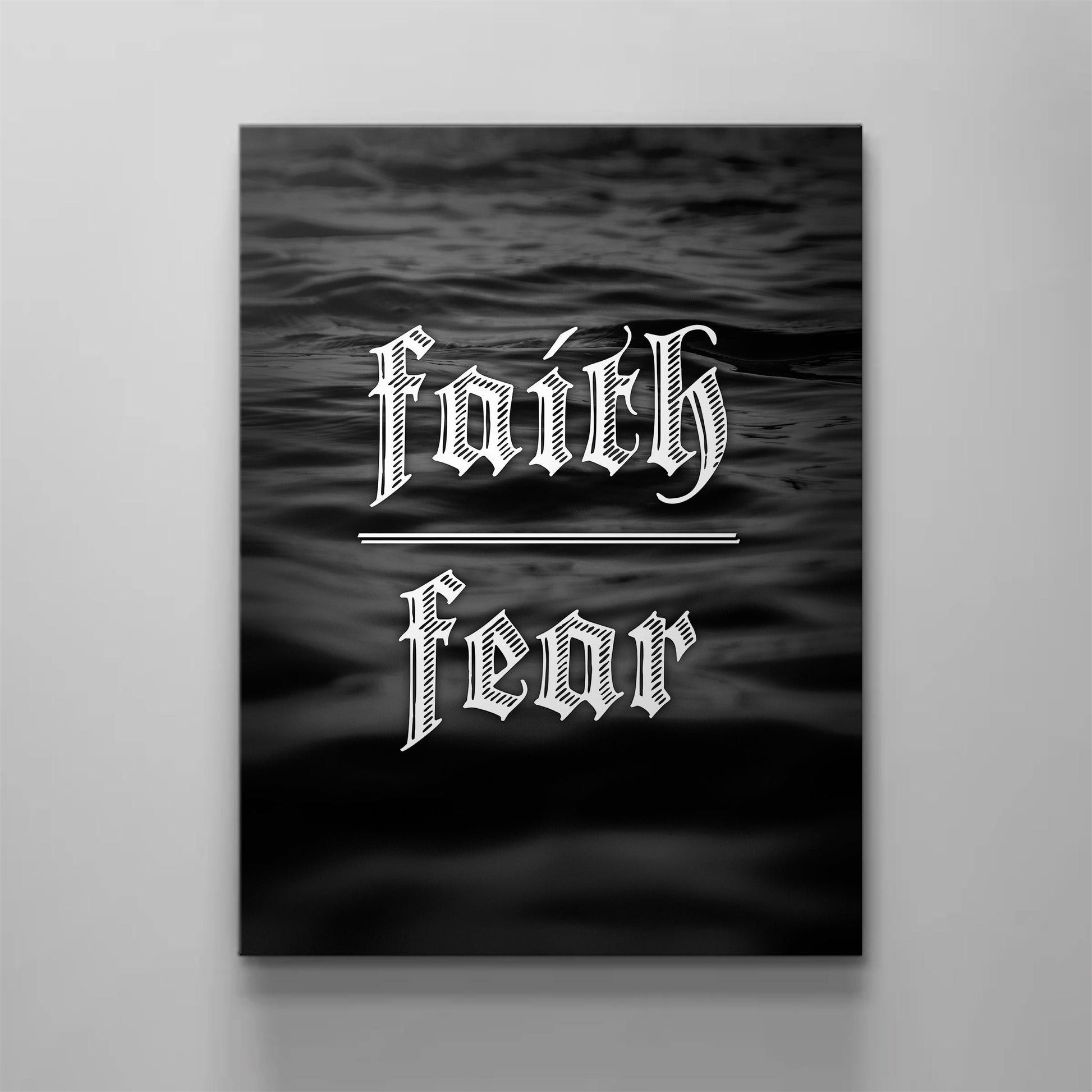 Faith Over Fear Canvas - Religious Canvas Art - Christian Canvas Wall Art - Ciaocustom