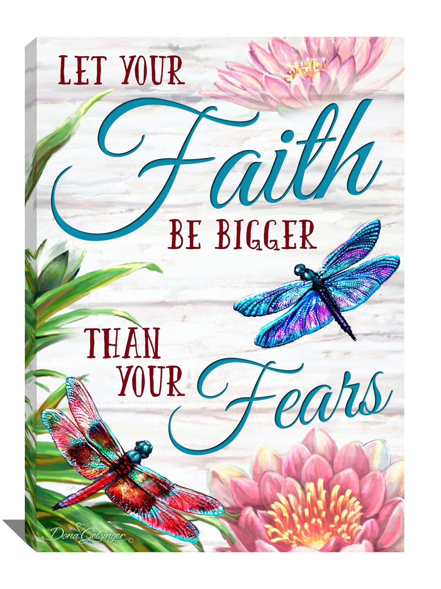 Faith Over Fear Canvas Wall Art - Christian Wall Decor - Religious Gift