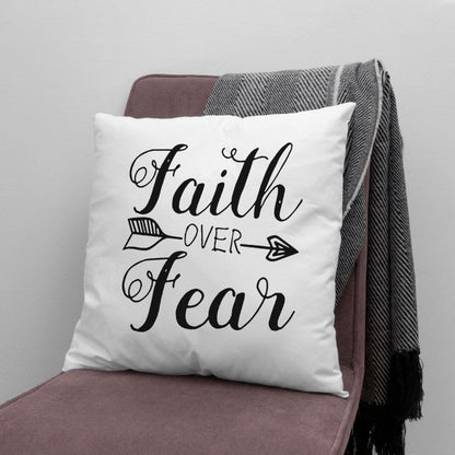 Faith Over Fear Christian Pillow, Faith Pillows