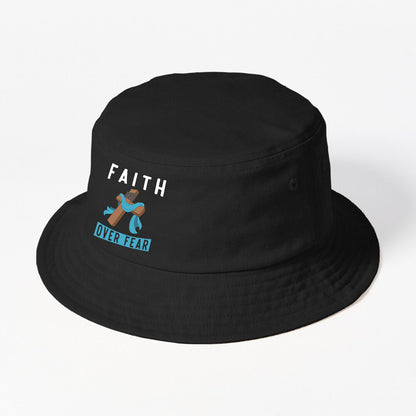Faith Over Fear Christian Prayer Jesus Devotee Jesus Bucket Hat