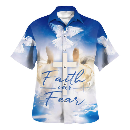 Faith Over Fear Eagle Hawaiian Shirt - Christian Hawaiian Shirt - Best Hawaiian Shirts