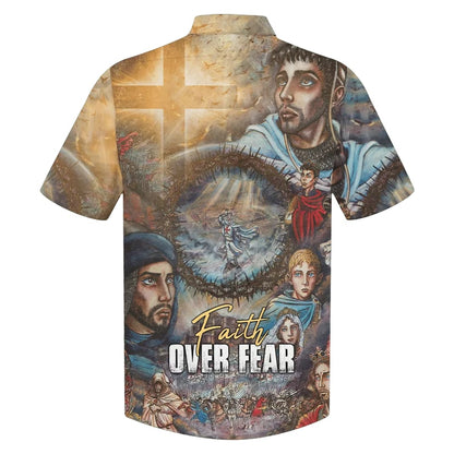 Faith Over Fear Hawaiian Shirt - Best Hawaiian Shirts - Christian Hawaiian Shirt