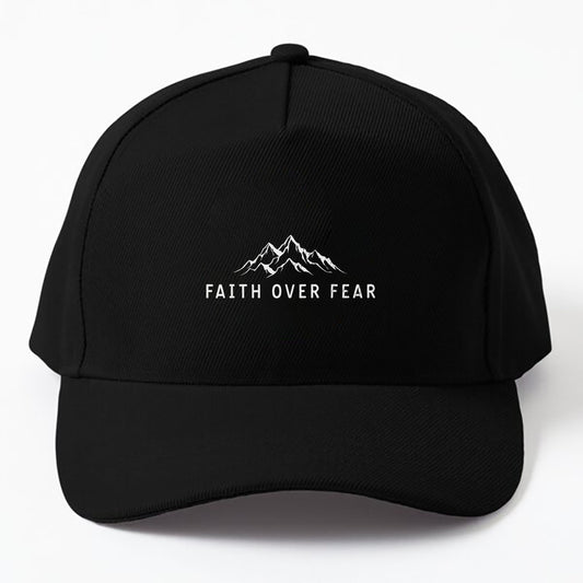 Faith Over Fear Jesus God Mountains Religious Christian Cap