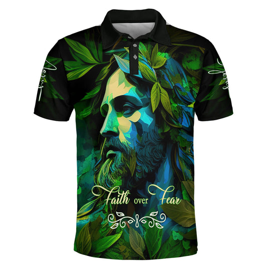 Faith Over Fear Jesus Polo Shirt - Christian Shirts & Shorts