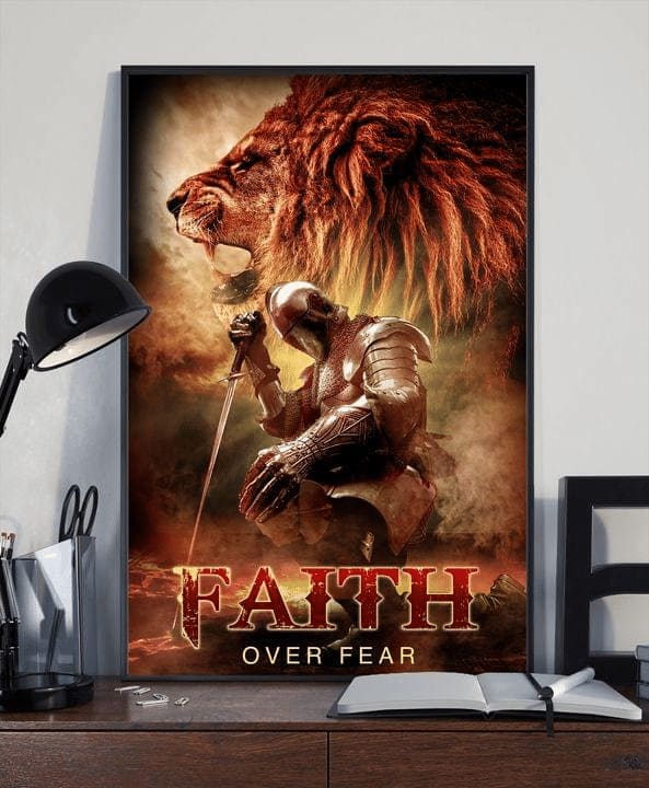 Faith Over Fear Lion Canvas - Canvas Decor Ideas