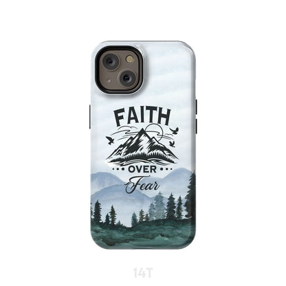 Faith Over Fear Mountain Phone Case - Bible Verse Phone Cases Samsung