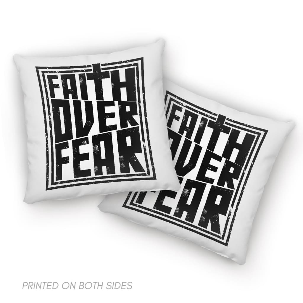 Faith Over Fear Pillow, Christian Pillow, Faith Pillows