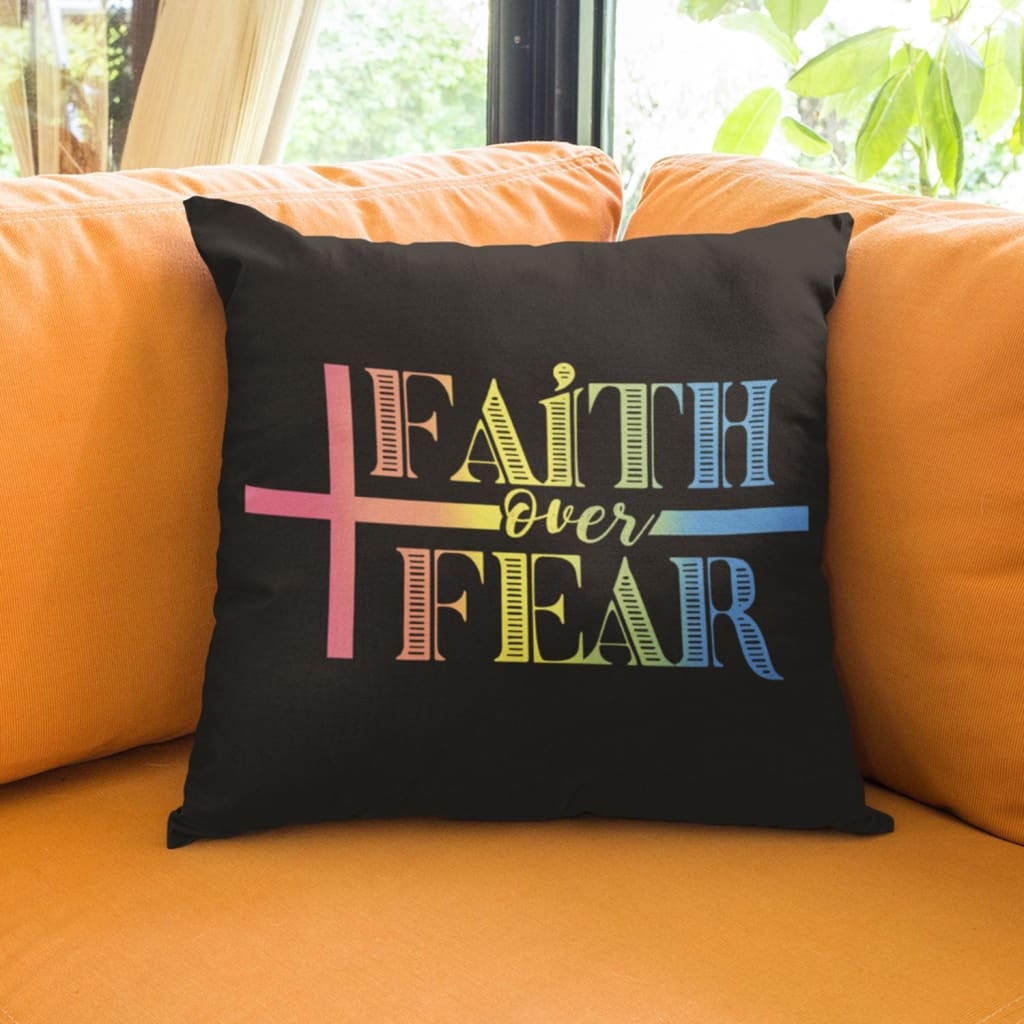 Faith Over Fear Pillow, Faith Pillow, Christian Pillows