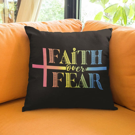 Faith Over Fear Pillow, Faith Pillow, Christian Pillows