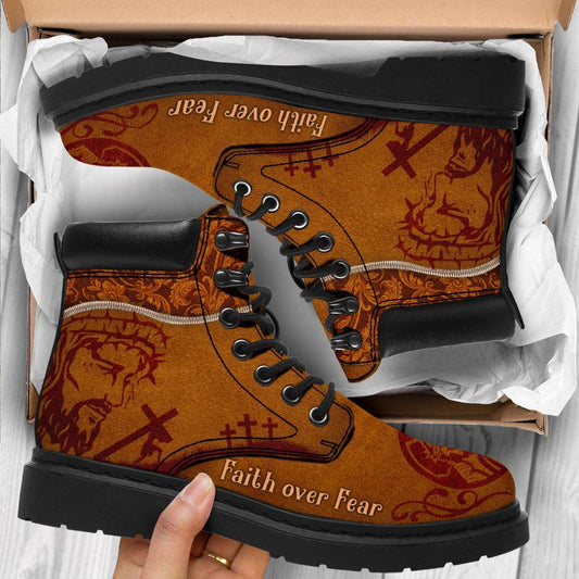 Faith Over Fear Tbl Boots 1 - Christian Shoes For Men And Women