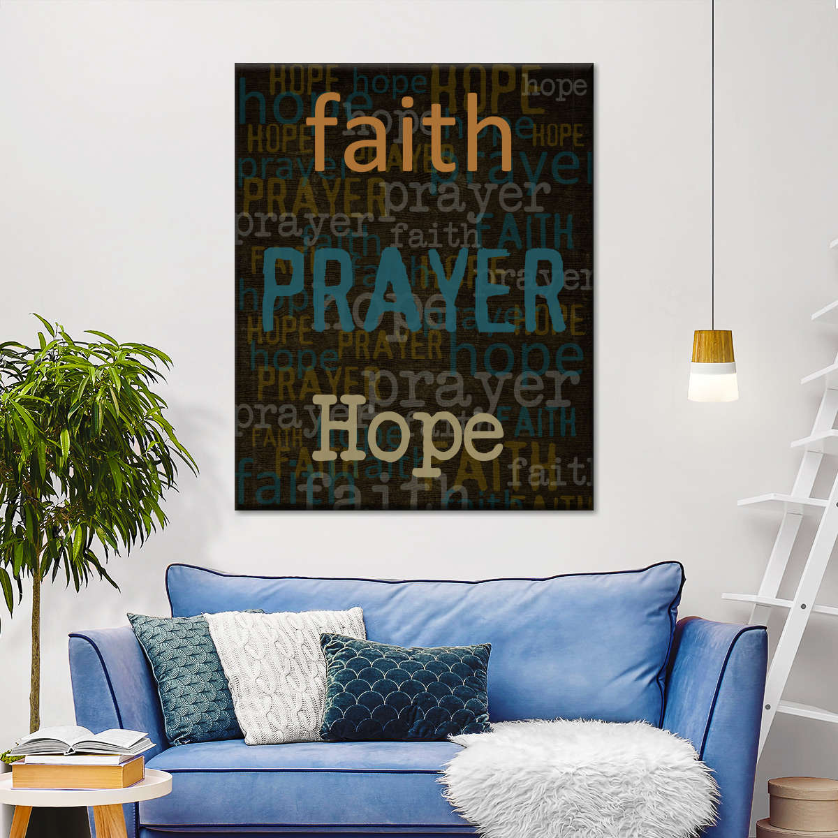 Faith Prayer Hope Canvas Wall Art - Christian Wall Decor Art - Religious Wall Decor