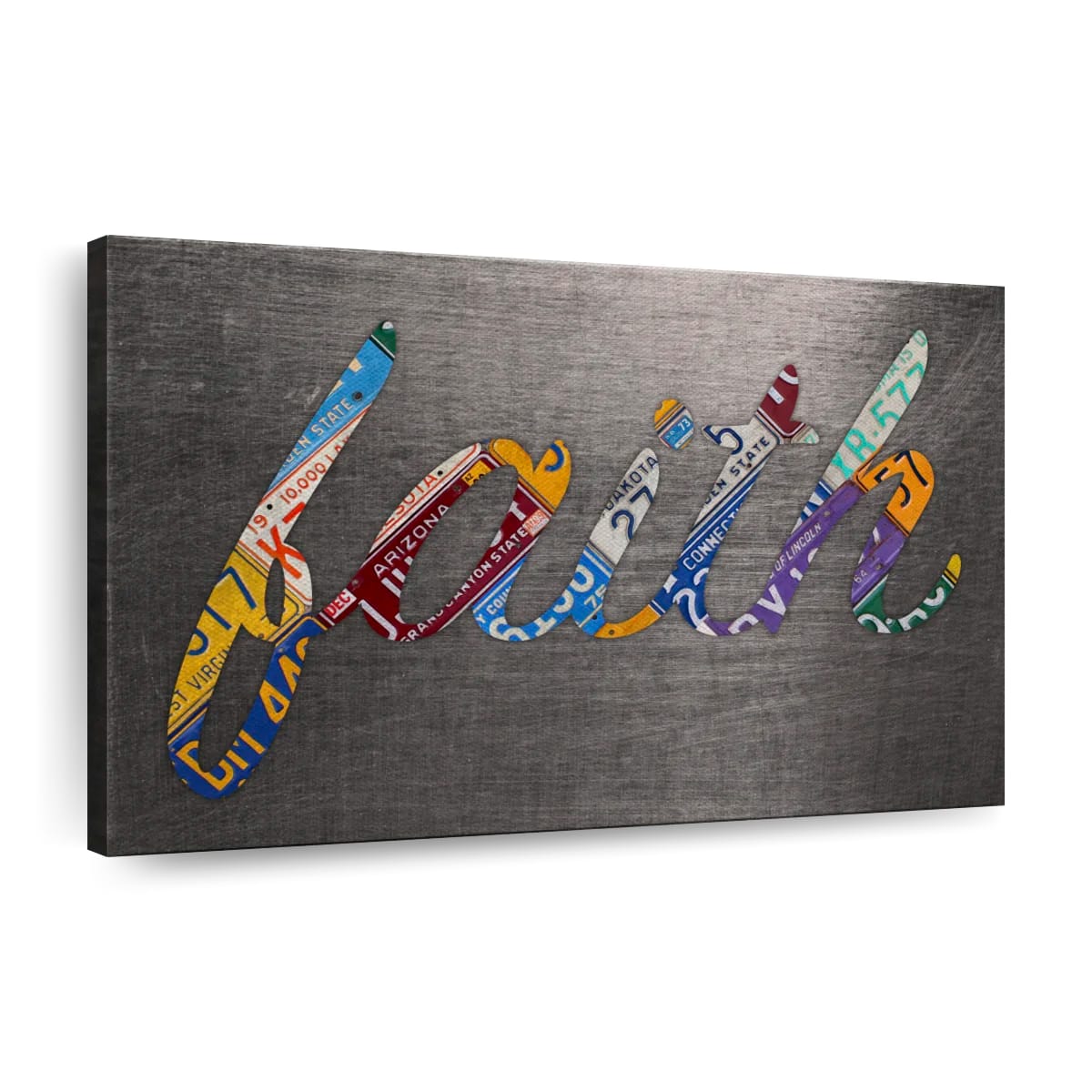 Faith Sign Metal Canvas Wall Art - Christian Canvas Wall Art - Religious Wall Art Canvas