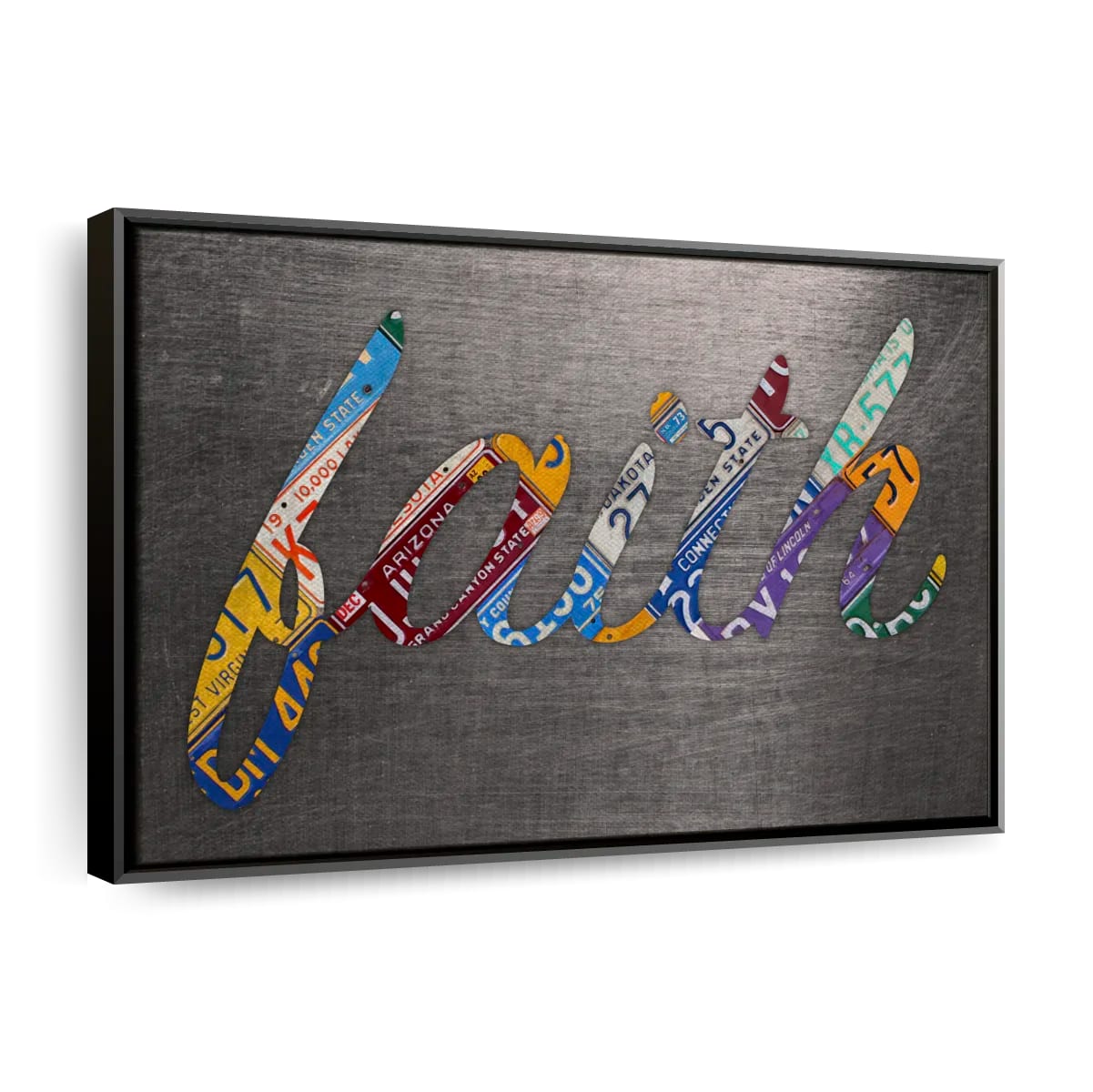 Faith Sign Metal Canvas Wall Art - Christian Canvas Wall Art - Religious Wall Art Canvas