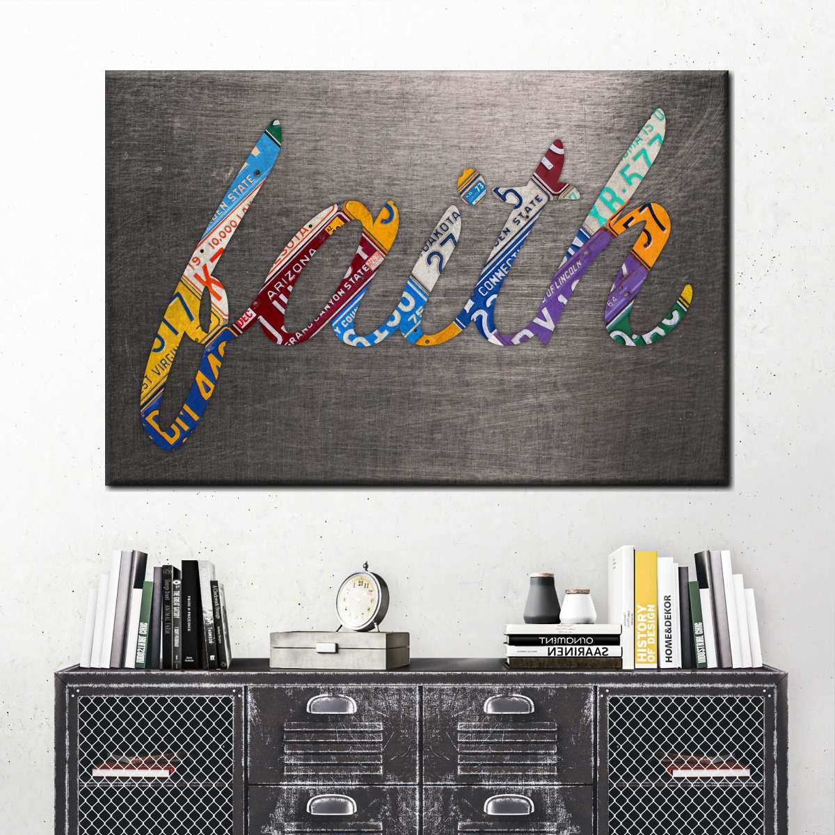 Faith Sign Metal Canvas Wall Art - Christian Canvas Wall Art - Religious Wall Art Canvas