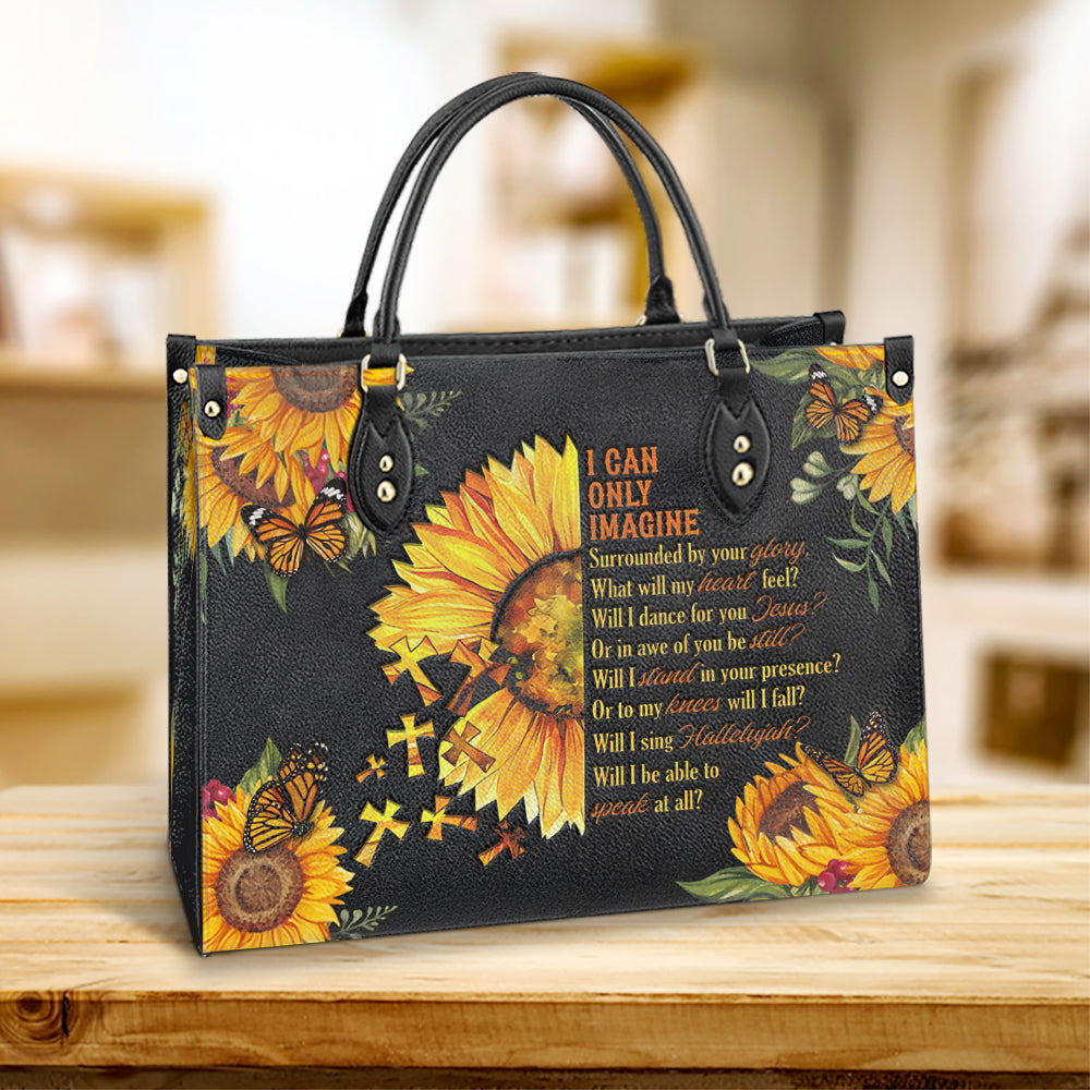 Faith Surrounded By Your Glory 2 Leather Bag - Women's Pu Leather Bag - Gift For Grandmothers