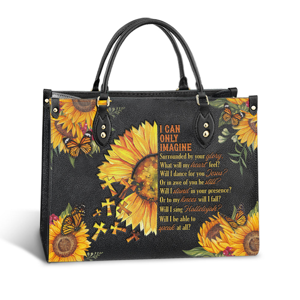 Faith Surrounded By Your Glory 2 Leather Bag - Women's Pu Leather Bag - Gift For Grandmothers