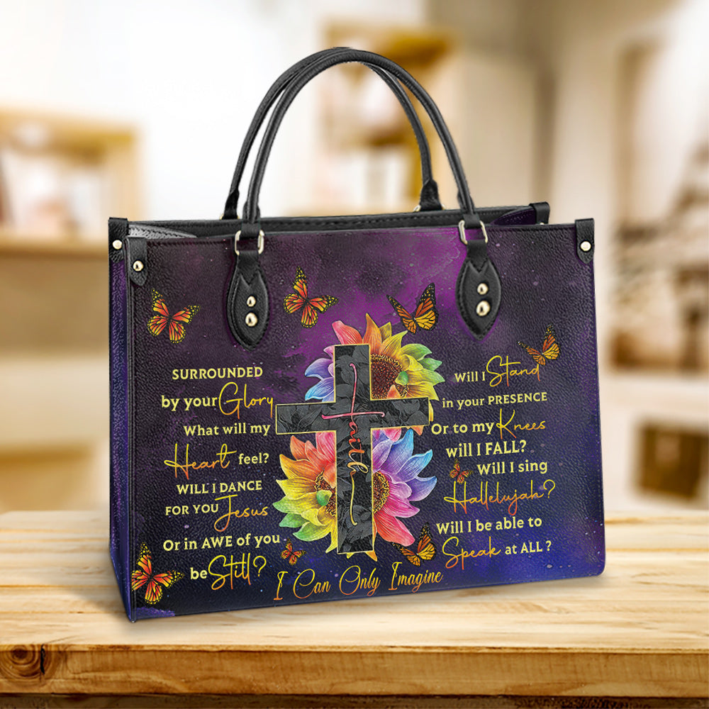Faith Surrounded By Your Glory 4 Leather Bag - Women's Pu Leather Bag - Gift For Grandmothers