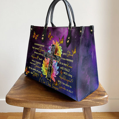 Faith Surrounded By Your Glory 4 Leather Bag - Women's Pu Leather Bag - Gift For Grandmothers