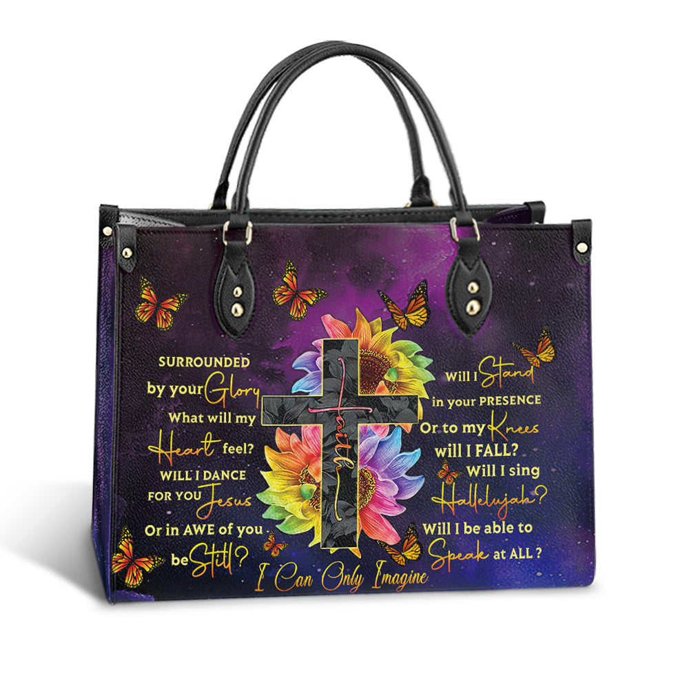 Faith Surrounded By Your Glory 4 Leather Bag - Women's Pu Leather Bag - Gift For Grandmothers