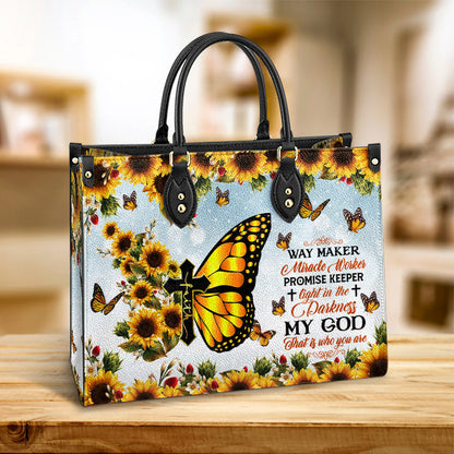 Faith Way Maker 1 Leather Bag - Women's Pu Leather Bag - Gift For Grandmothers