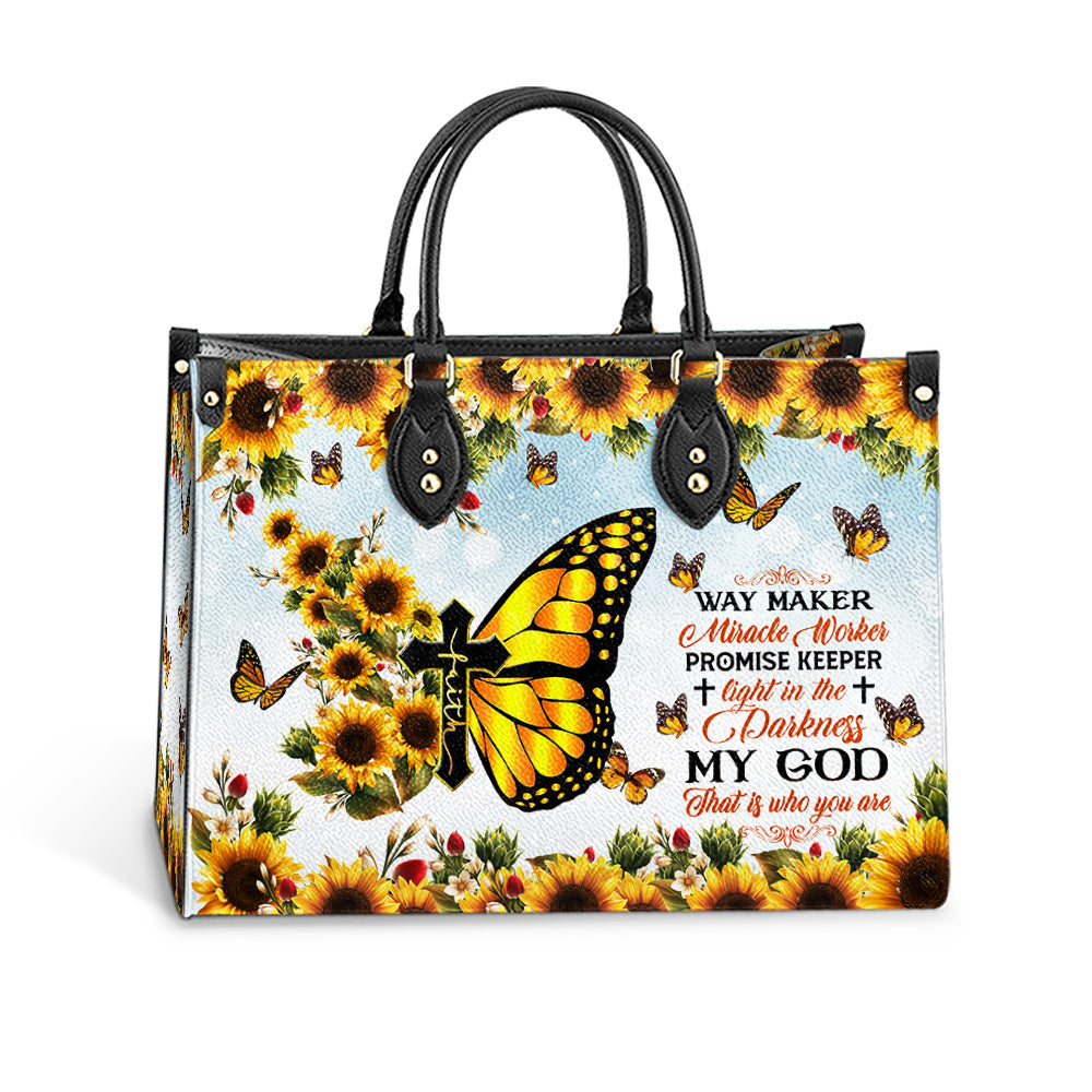 Faith Way Maker 1 Leather Bag - Women's Pu Leather Bag - Gift For Grandmothers