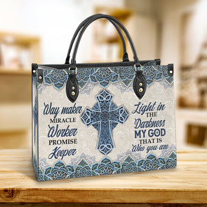 Faith Way Maker Leather Bag - Women's Pu Leather Bag - Gift For Grandmothers