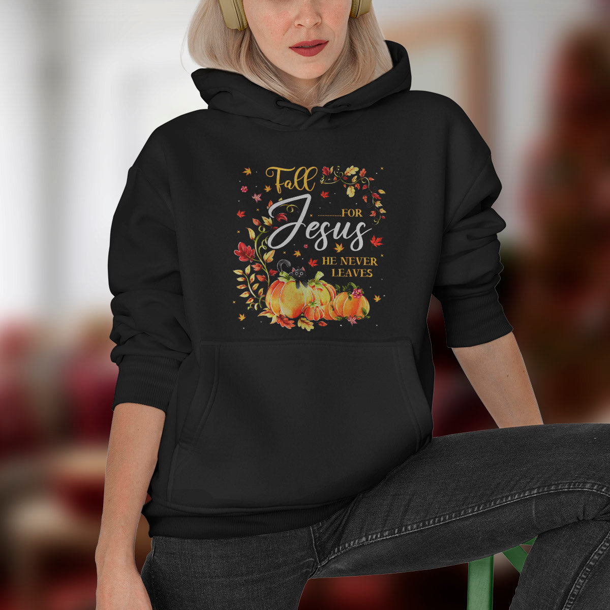 Fall For Jesus He Never Leaves Christian Lovers T-Shirt Hoodie