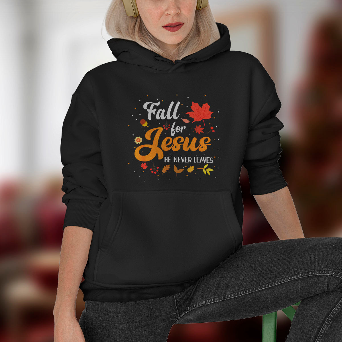 Fall For Jesus He Never Leaves Shirt Christian Faith Lover T-Shirt