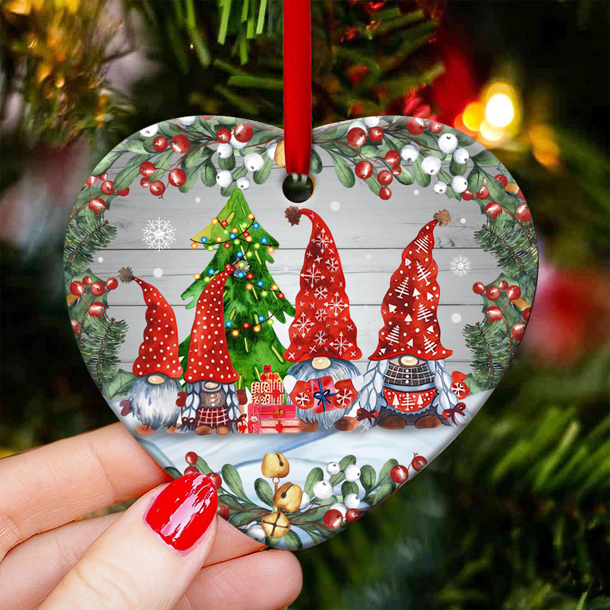 Family Christmas Its Not What Under The Tree Its Whos Gathered Around It Heart Ornament - Christmas Ornament - Ciaocustom