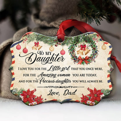 Family Christmas Letter Dad To Daughter Ornament - Christmas Ornament - Ciaocustom
