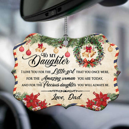 Family Christmas Letter Dad To Daughter Ornament - Christmas Ornament - Ciaocustom