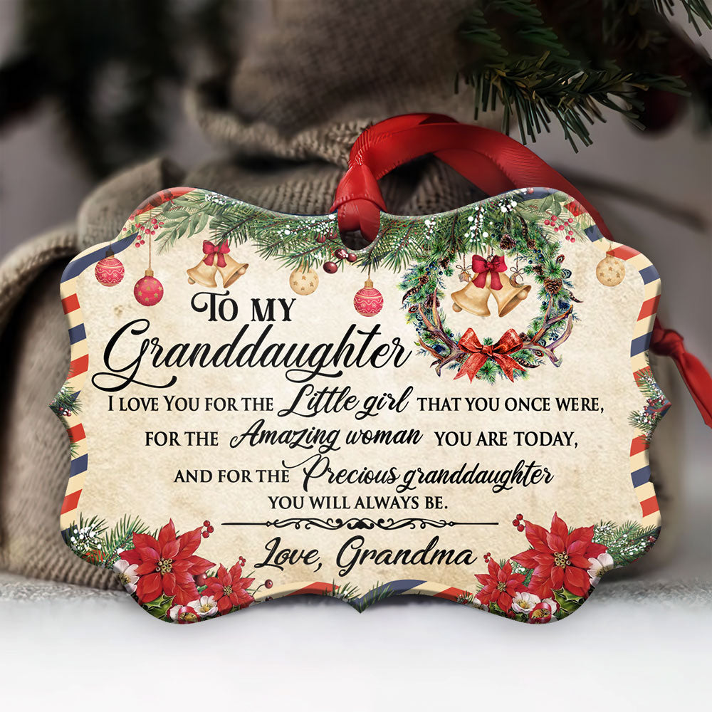 Family Christmas Letter Grandma To Granddaughter Ornament - Christmas Ornament - Ciaocustom