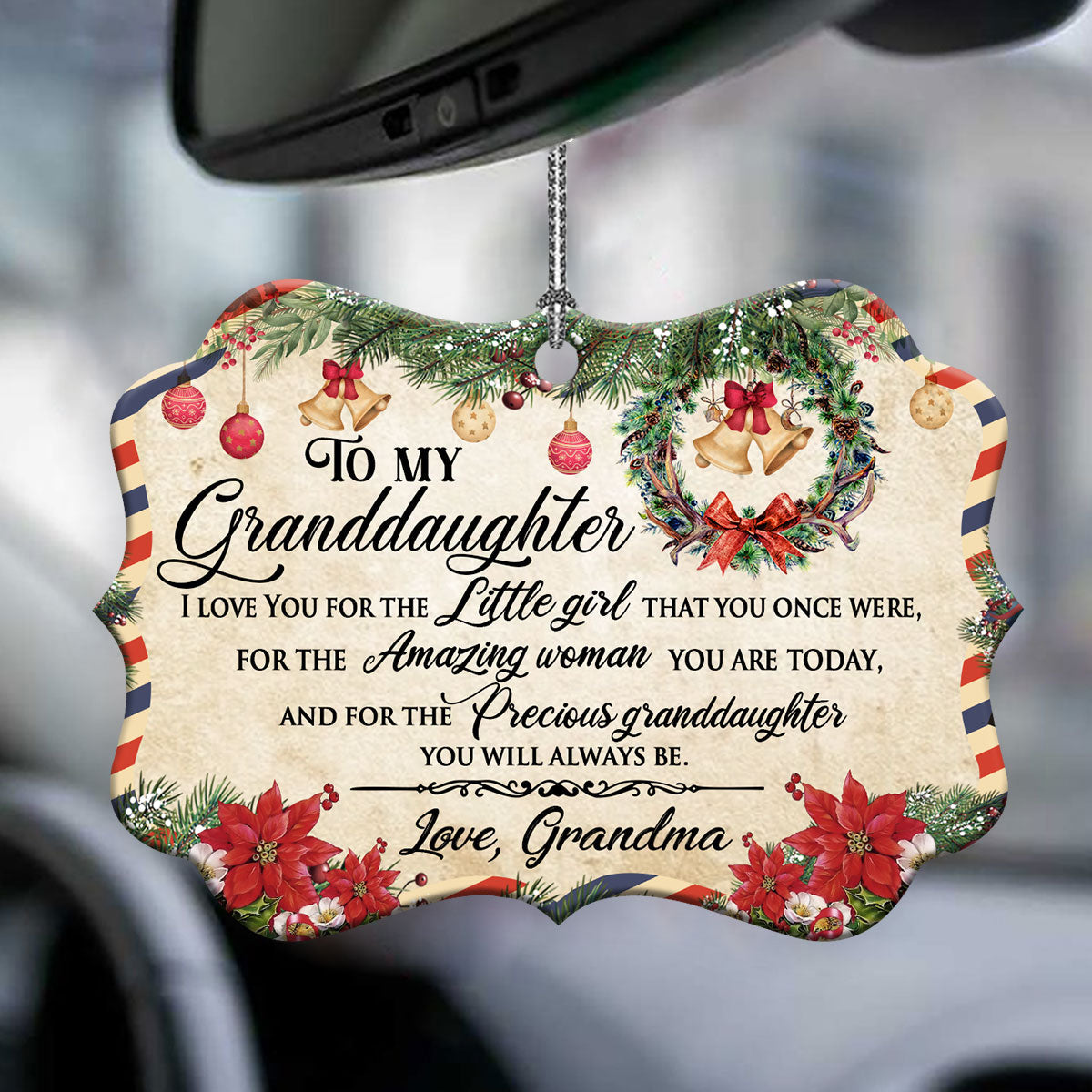 Family Christmas Letter Grandma To Granddaughter Ornament - Christmas Ornament - Ciaocustom