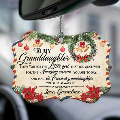 Family Christmas Letter Grandma To Granddaughter Ornament - Christmas Ornament - Ciaocustom