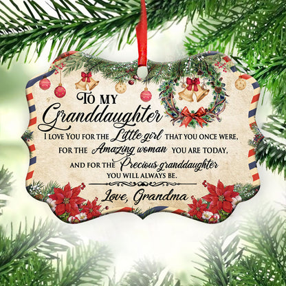 Family Christmas Letter Grandma To Granddaughter Ornament - Christmas Ornament - Ciaocustom
