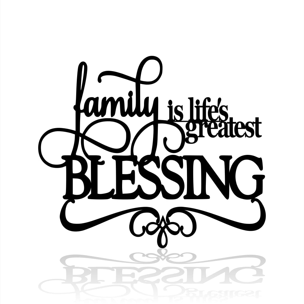 Family Is Life's Greatest Blessing Metal Sign - Christian Metal Wall Art - Religious Metal Wall Art