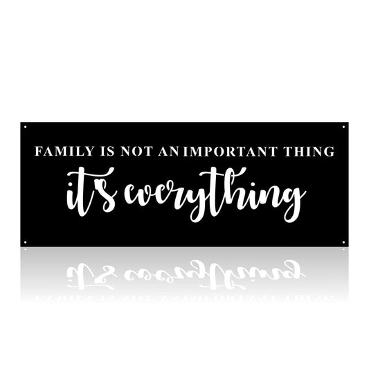 Family Is Not An Important Thing It's Everything Metal Sign - Christian Metal Wall Art - Religious Metal Wall Art