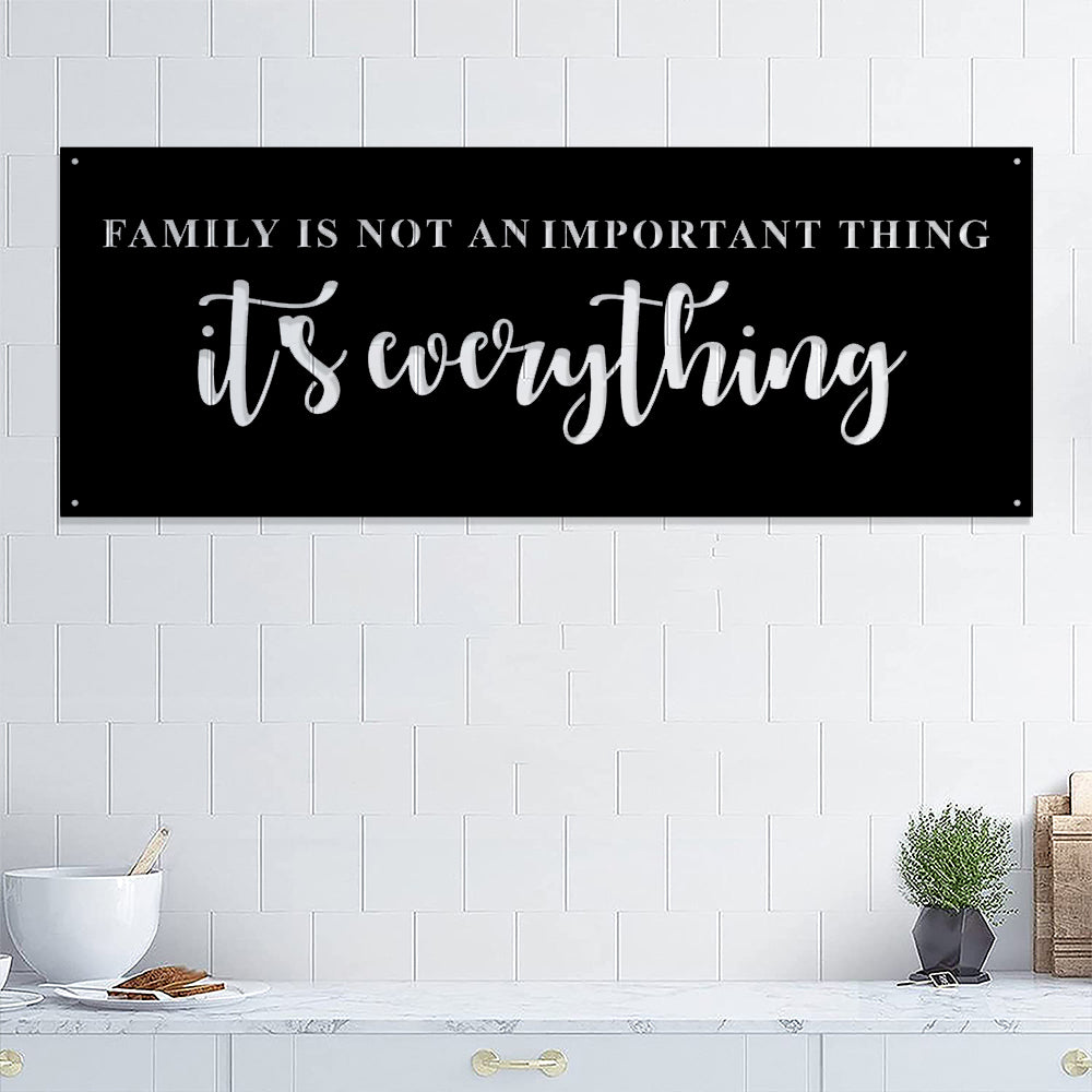Family Is Not An Important Thing It's Everything Metal Sign - Christian Metal Wall Art - Religious Metal Wall Art