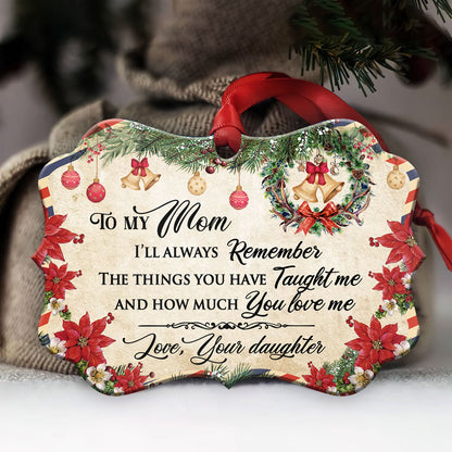 Family Letter From Daughter To Mom Christmas Letter Ornament - Christmas Ornament - Ciaocustom