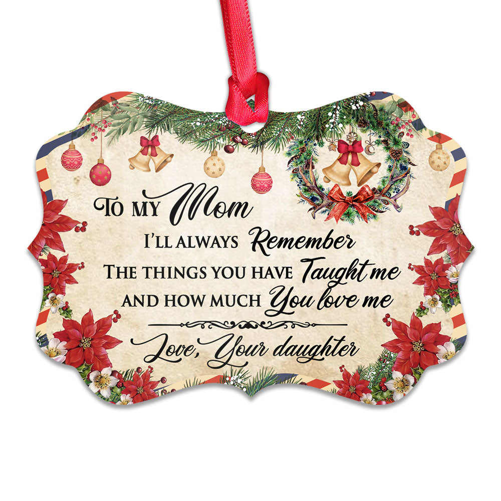Family Letter From Daughter To Mom Christmas Letter Ornament - Christmas Ornament - Ciaocustom