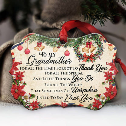 Family Letter To Grandma Christmas Letter Ornament - Christmas Ornament - Ciaocustom