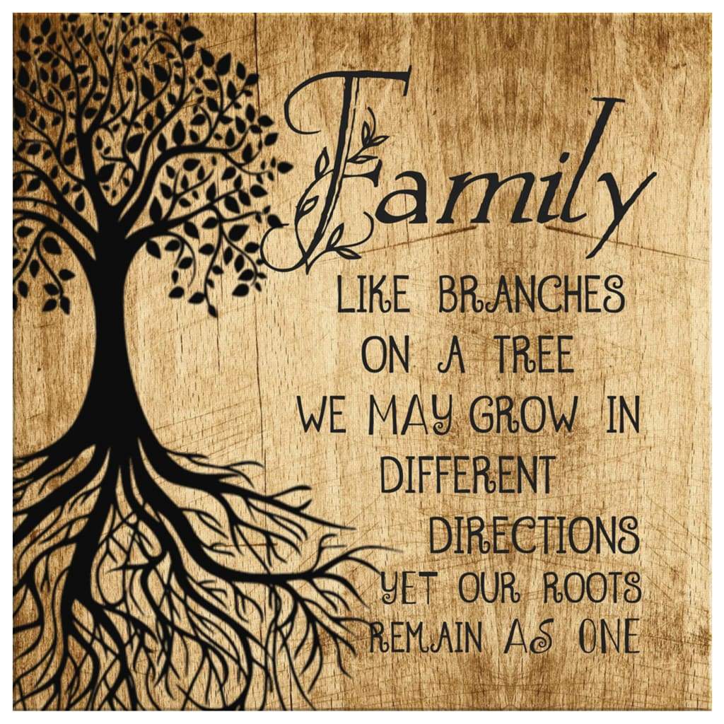 Family Like Branches On A Tree Canvas Wall Art - Christian Wall Art - Religious Wall Decor