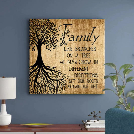 Family Like Branches On A Tree Wall Art Canvas Print Christian Decor