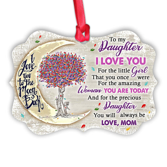 Family Mad To My Daughter Metal Ornament - Christmas Ornament - Christmas Gift