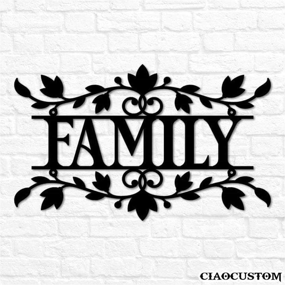 Family Metal Sign - Decorative Metal Wall Art - Metal Signs Outdoor