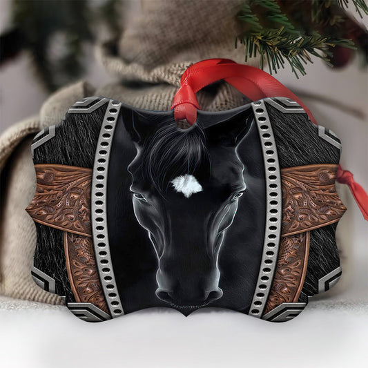 Farm Black Horse Beauty Ornament - Christmas Ornament - Ciaocustom