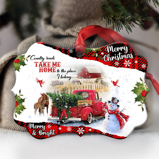 Farm Country Roads Christmas Style Ornament - Christmas Ornament - Ciaocustom